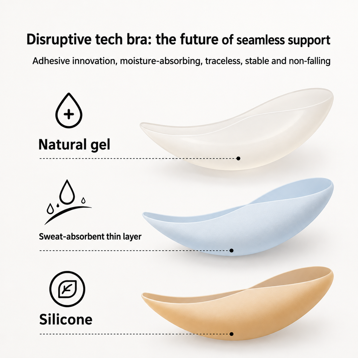 Cache-tétons invisibles en silicone