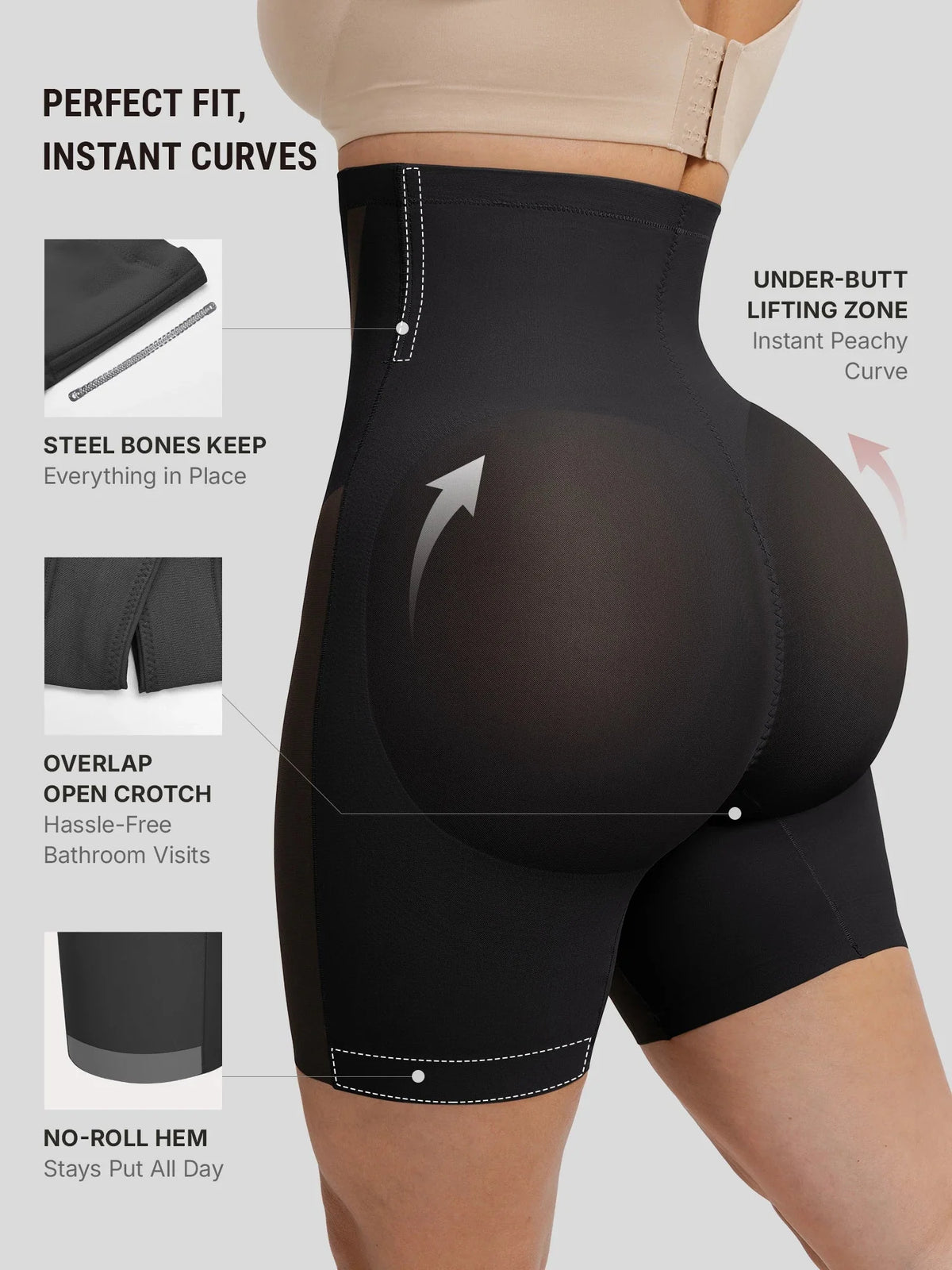 Boxer gainant sans coutures pour femme